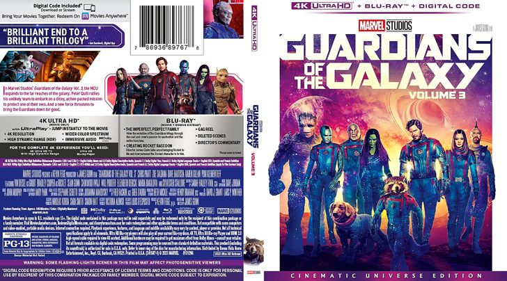 Jaquette 4K Ultra HD Guardians of the Galaxy Volume 3 Cover