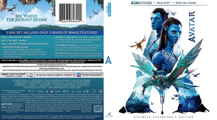 Jaquette 4K Ultra HD Avatar Cover