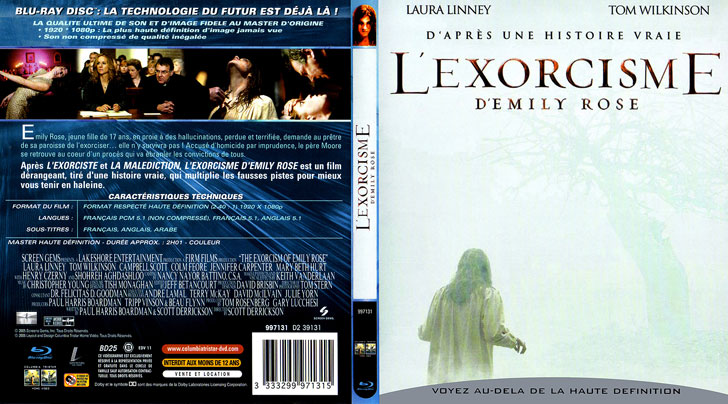 Jaquette Blu-ray L'Exorcisme d'Emily Rose Cover