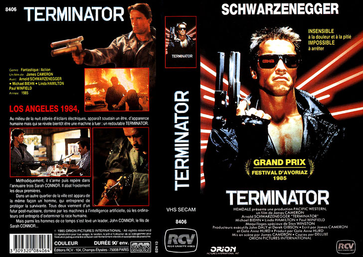 Jaquette VHS Terminator Cover