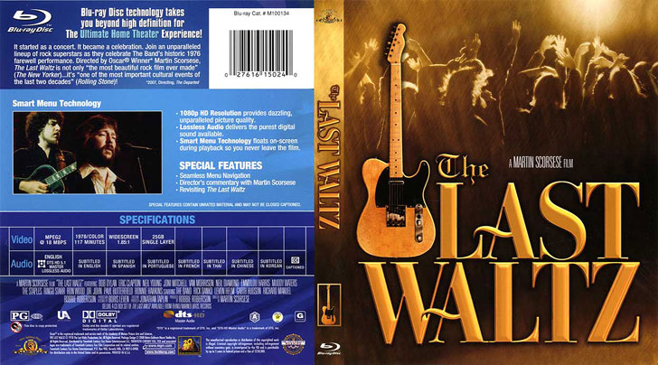 Jaquette Blu-ray The Last Waltz Cover