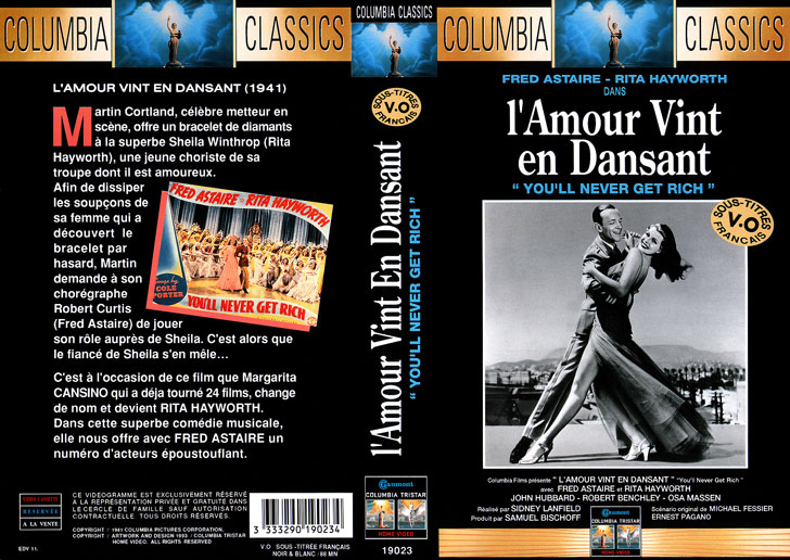 Jaquette VHS L'Amour vint en dansant Cover