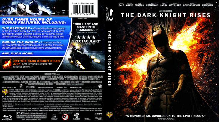 Jaquette Blu-ray The Dark Knight Rises Cover