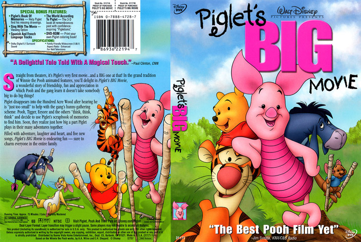 Jaquette DVD Piglet's Big Movie Cover