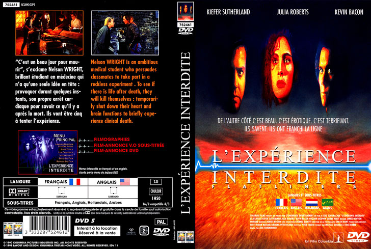 Jaquette DVD L'Expérience interdite : Flatliners Cover