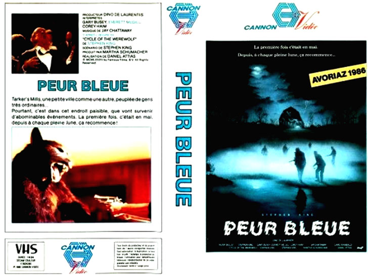 Jaquette VHS Peur bleue Cover