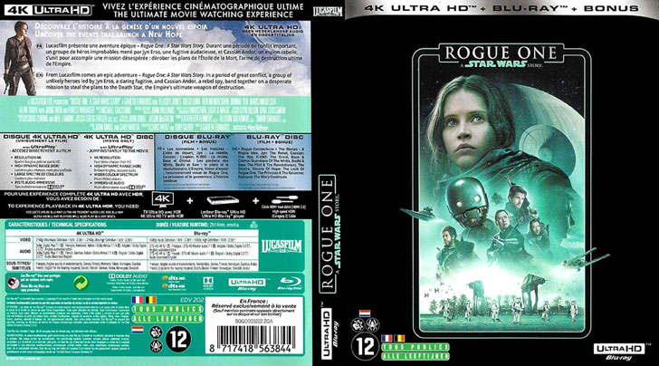 Jaquette 4K Ultra HD Rogue One: A Star Wars Story Cover