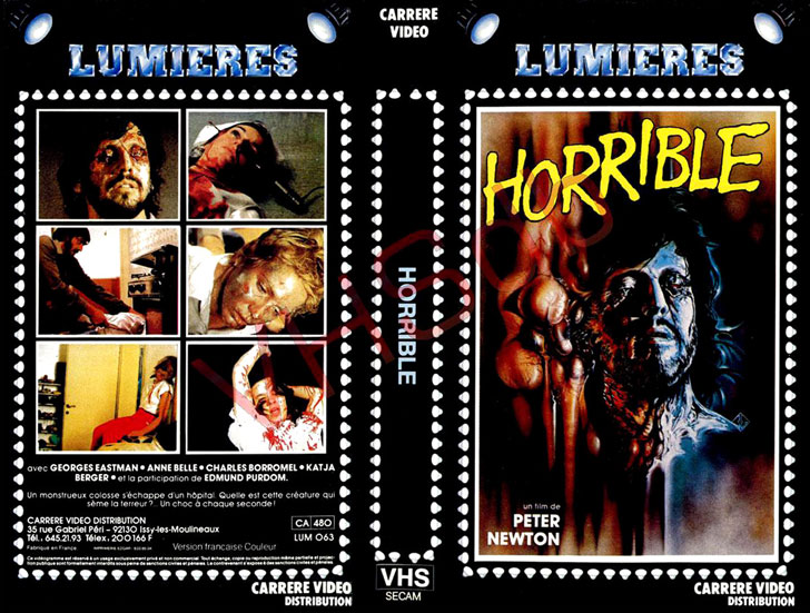 Jaquette VHS Horrible Cover